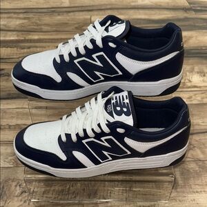 New Balance 480 Classic White and Navy Sneakers men’s size 10